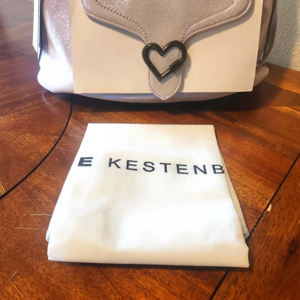 Aimee Kestenberg Leather Expandable Shopper Mystic Metallic Lovers Lane Bag - Picture 15 of 16